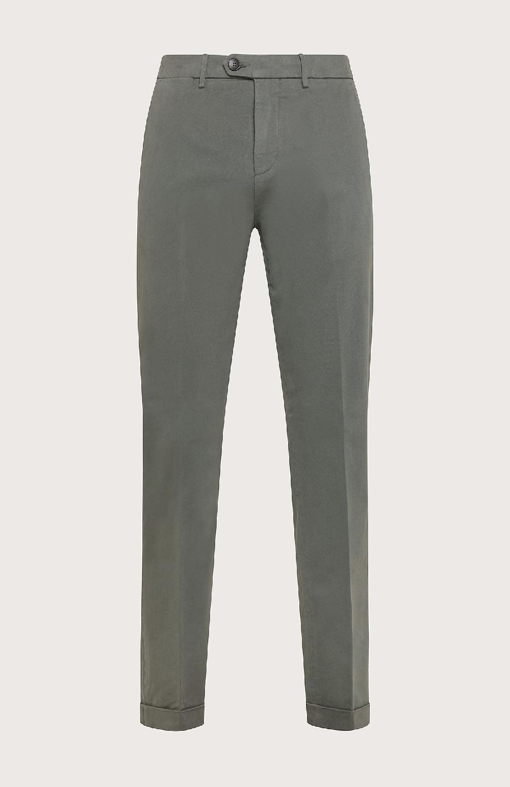 Seventy Pantalone chino in gabardina smerigliata - Col. Verde Soddisfazione Garantita