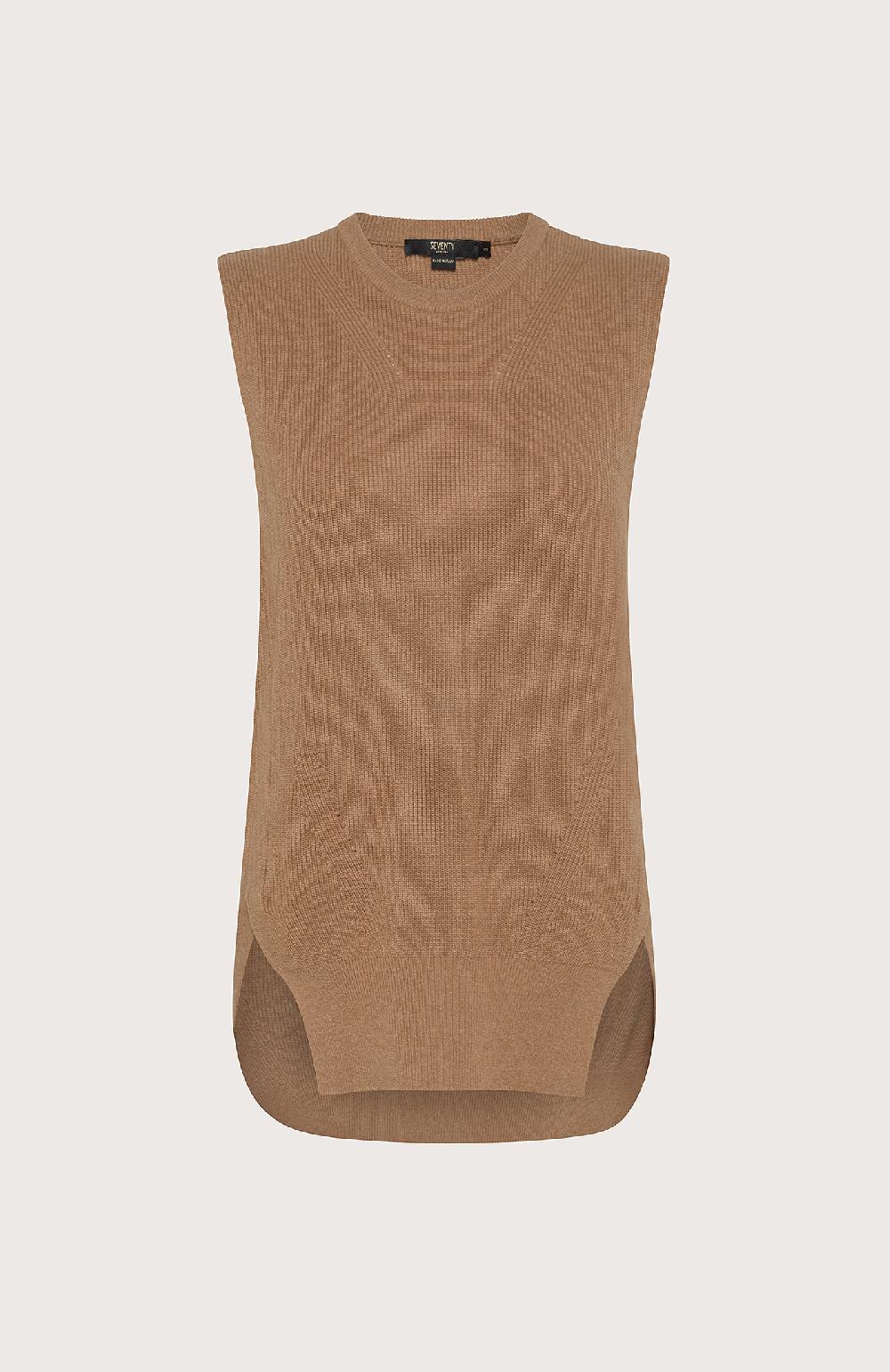 Seventy Maglia smanicata in misto cashmere - Col. Neutro Hotsell
