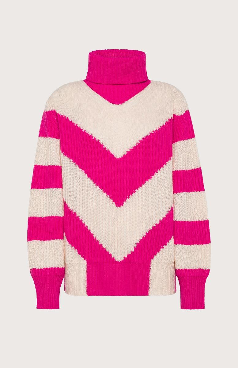 Seventy Dolcevita con intarsio bicolore - Col. Rosa Moda