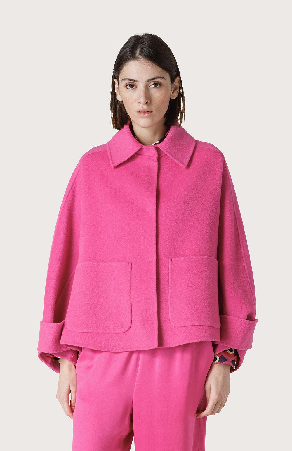 Seventy Cappotto mantellina in double - Col. Rosa 2025