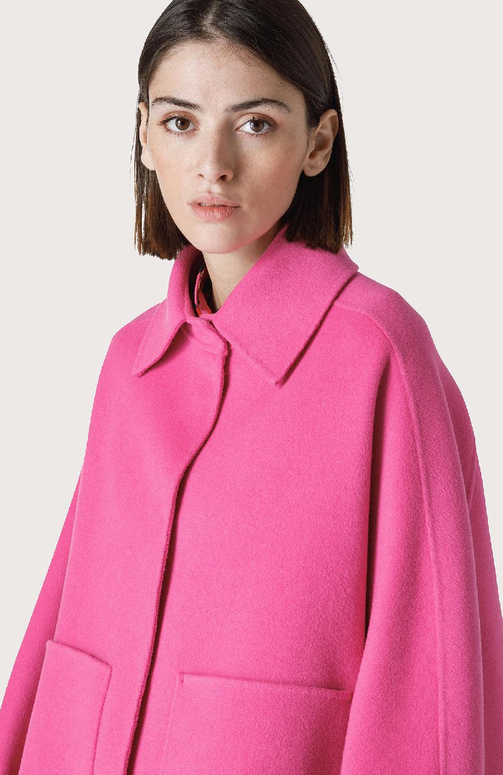Seventy Cappotto mantellina in double - Col. Rosa 2025