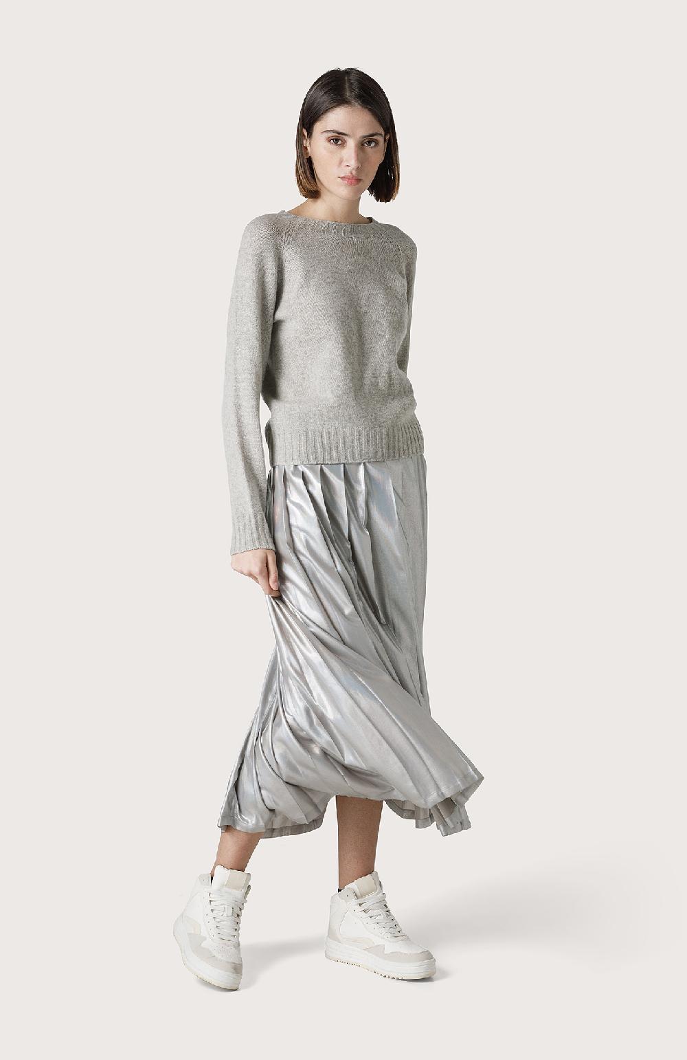 Seventy Maglia cashmere con scollo barchetta - Col. Grigio Qualità