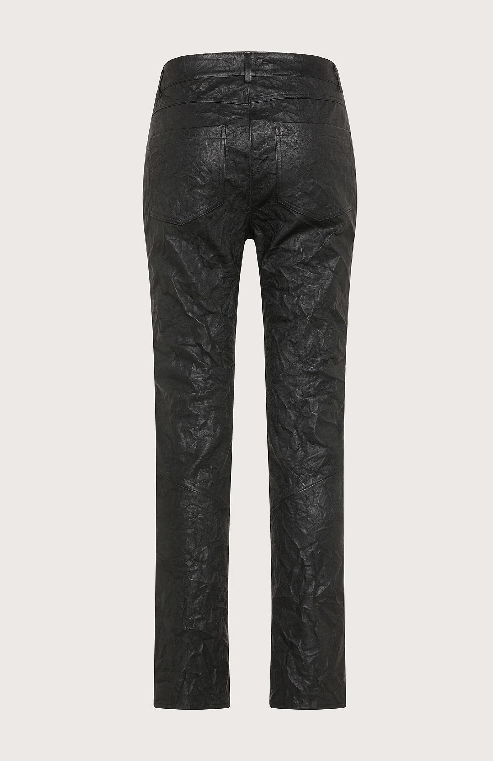 Seventy Pantalone cinque tasche slim in pelle stretch - Col. Nero Sconto