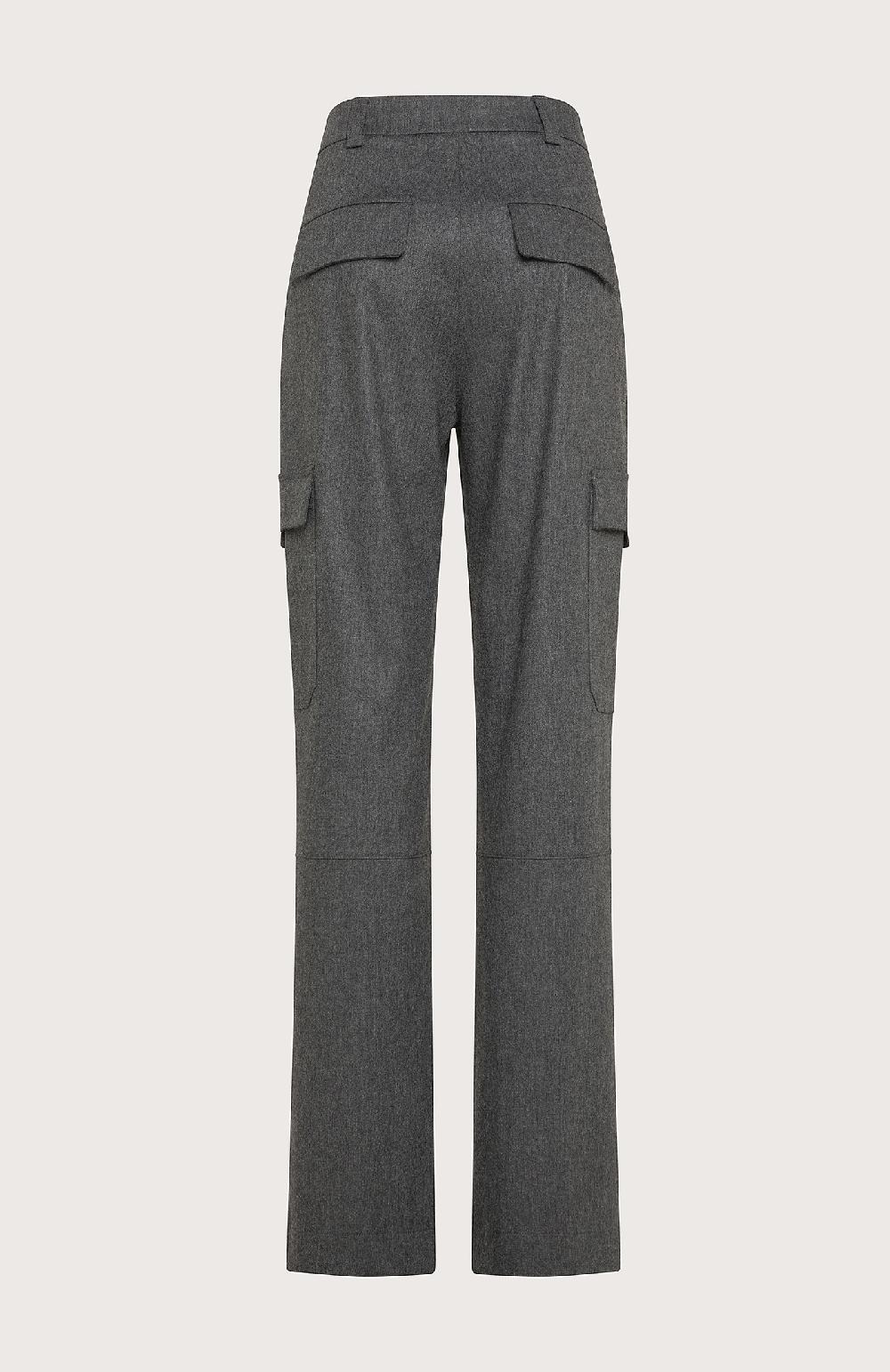 Seventy Pantalone stile cargo lungo in flanella cardata stretch - Col. Grigio Hotsell