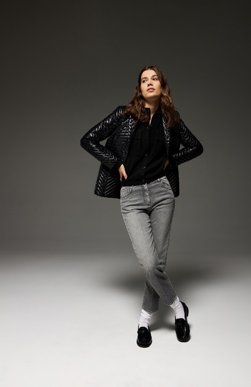 Seventy Giacchina taglio bomber in maglia di viscosa - Col. Nero In Saldo