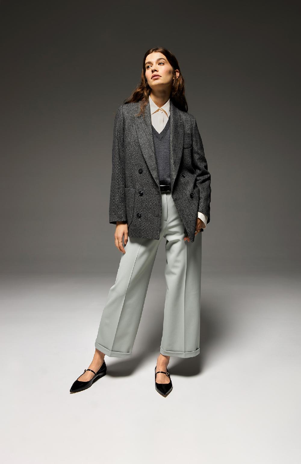 Seventy Pantalone dritto lungo la caviglia con risvoltino al fondo - Col. Verde 2025
