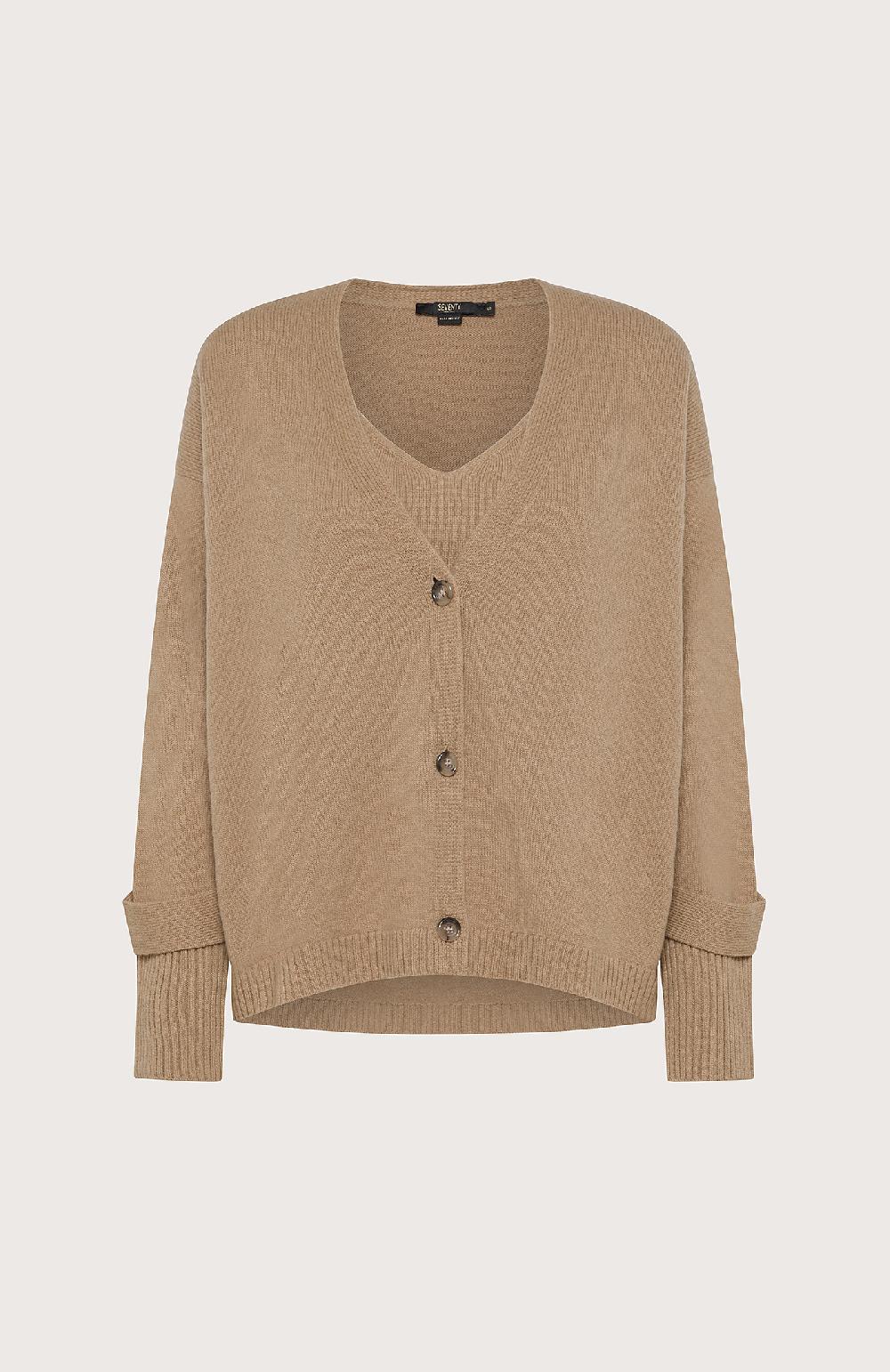 Seventy Twin set in misto cashmere - Col. Neutro In Vendita