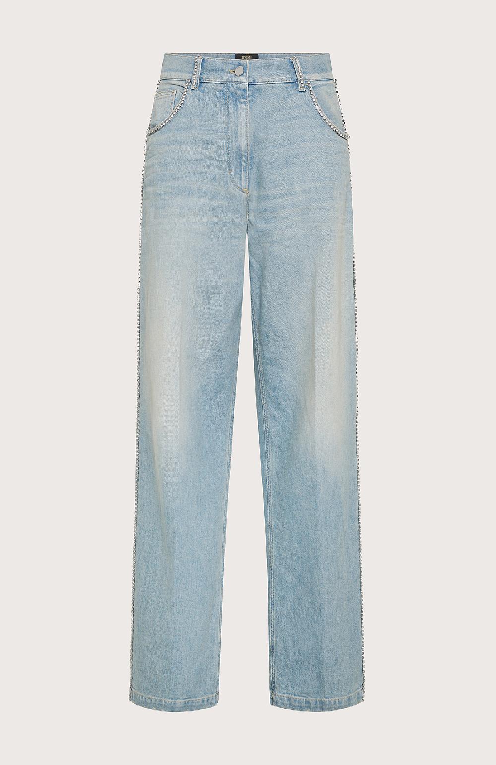 Seventy Jeans denim con ricami strass - Col. Blu Saldi