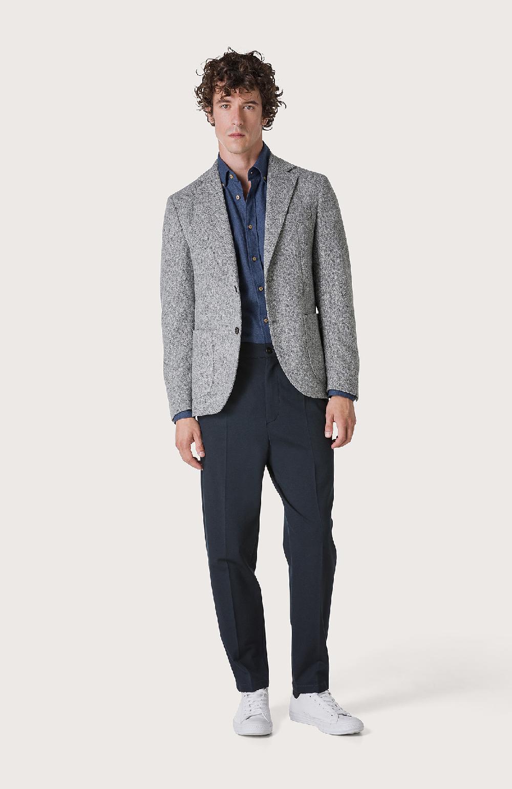 Seventy Giacca monopetto con fantasia tweed - Col. Grigio Pezzi Unici