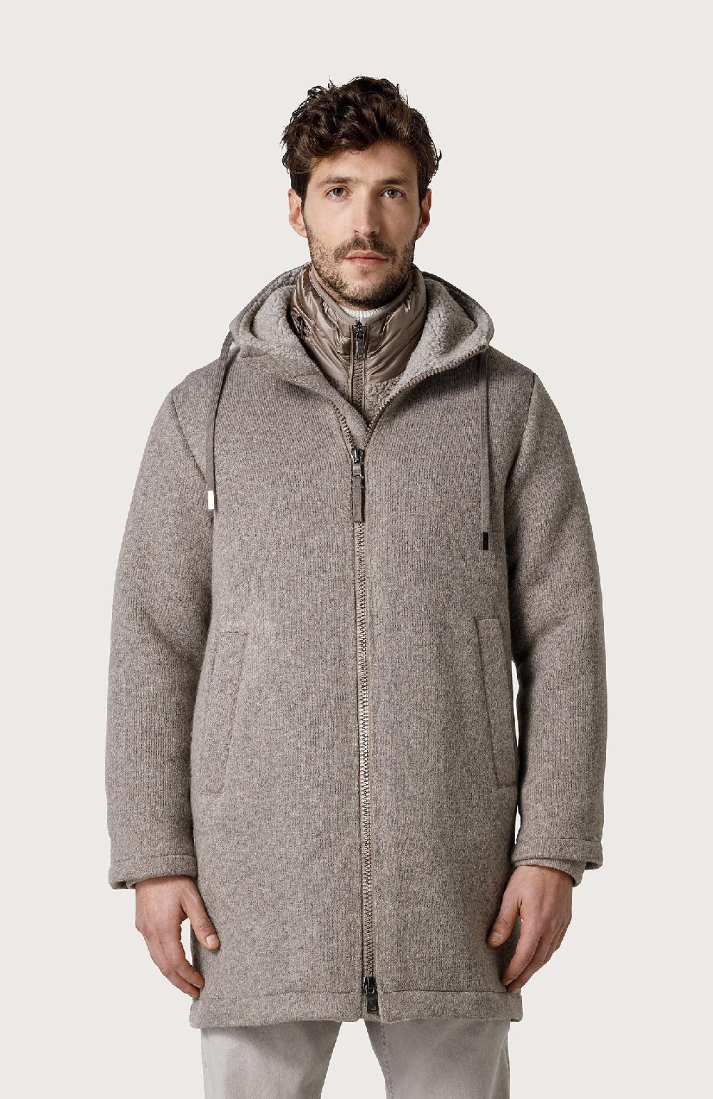 Seventy Parka in tessuto mélange - Col. Marrone Qualità Garantita
