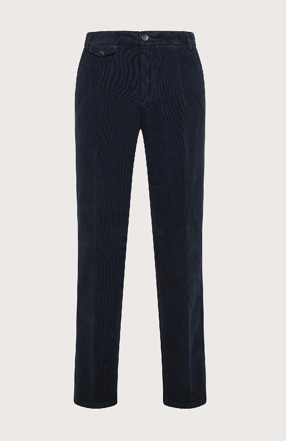 Seventy Pantalone in velluto con pence - Col. Blu Sottocosto