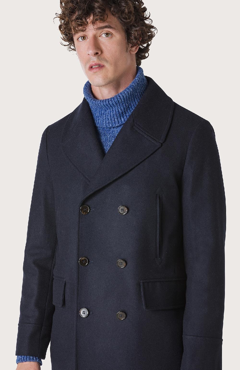 Seventy Cappotto doppiopetto con pistagna - Col. Blu Online