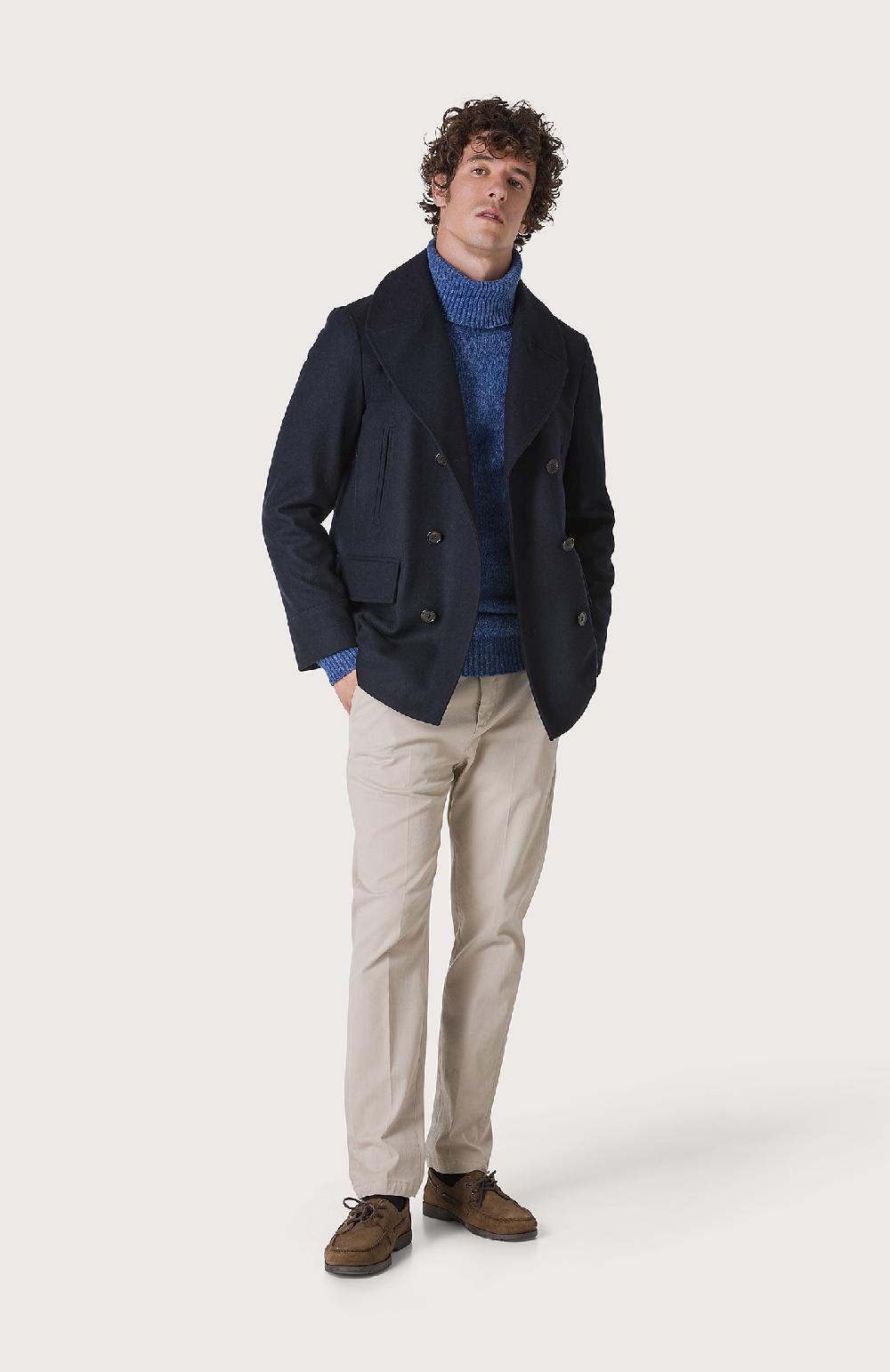 Seventy Cappotto doppiopetto con pistagna - Col. Blu Online