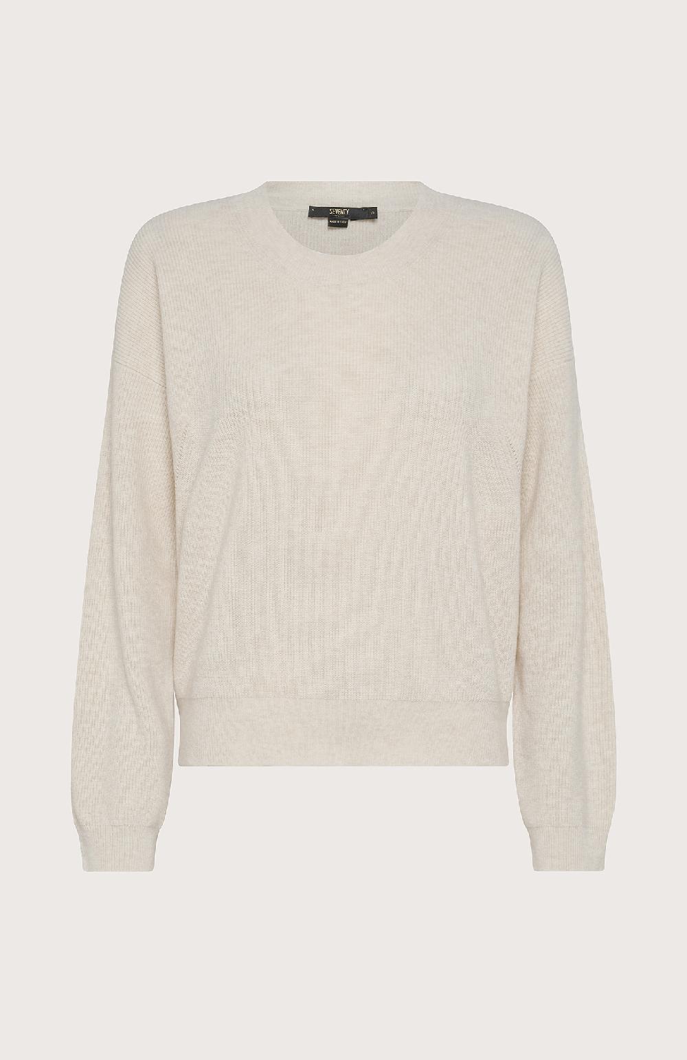 Seventy Maglia girocollo in misto cashmere - Col. Bianco Negozio