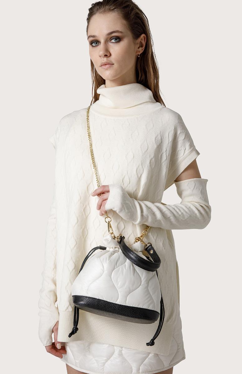 Seventy Borsa secchiello trapuntato - Col. Bianco 2025