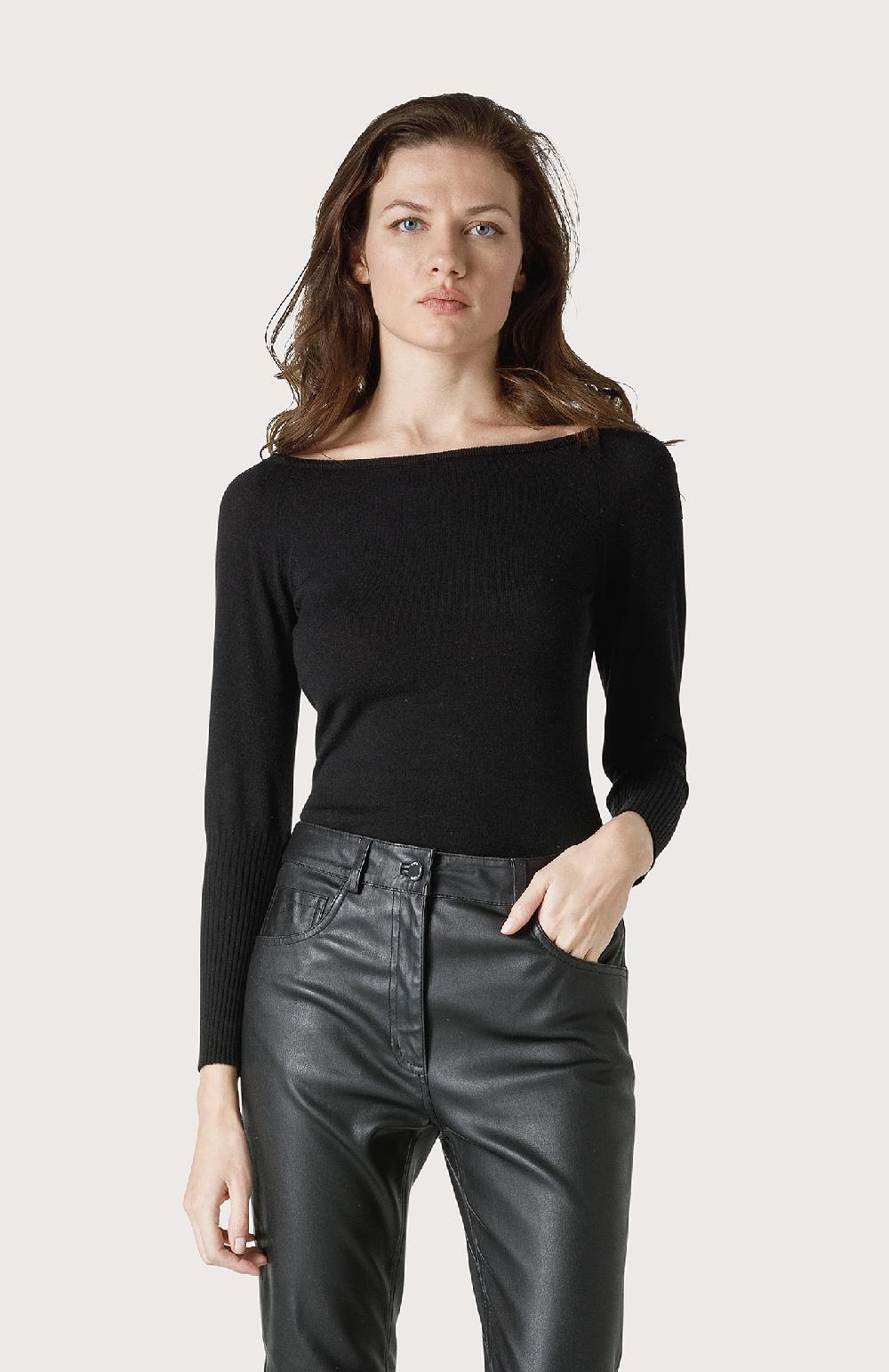 Seventy Maglia a collo largo - Col. Nero Latest fashion