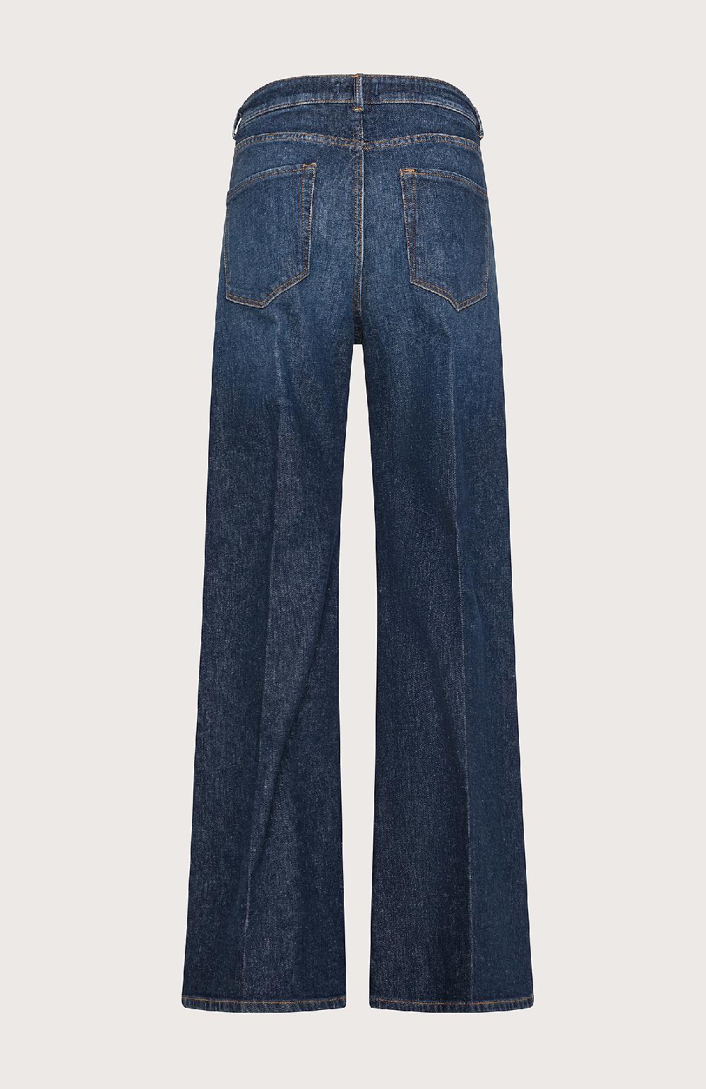 Seventy Jeans lunghi a vita alta in denim washed - Col. Blu Fino Al -60%