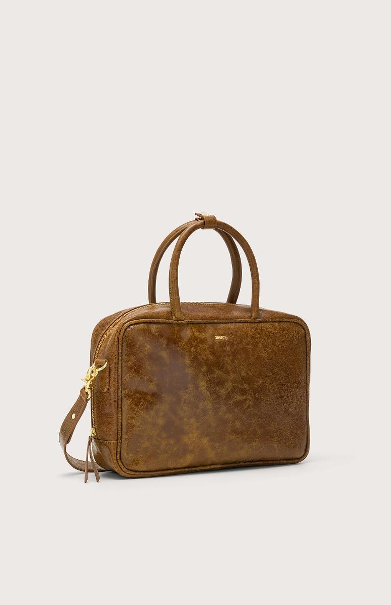 Seventy Bauletto in pelle effetto vintage - Col. Marrone Sconto