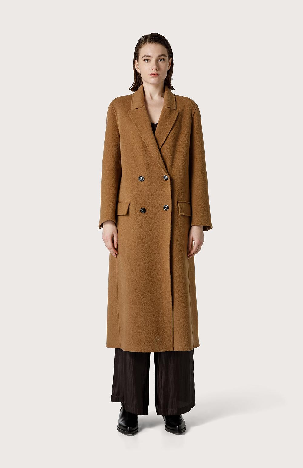 Seventy Cappotto lungo doppio petto - Col. Neutro Saldi Di Fabbrica
