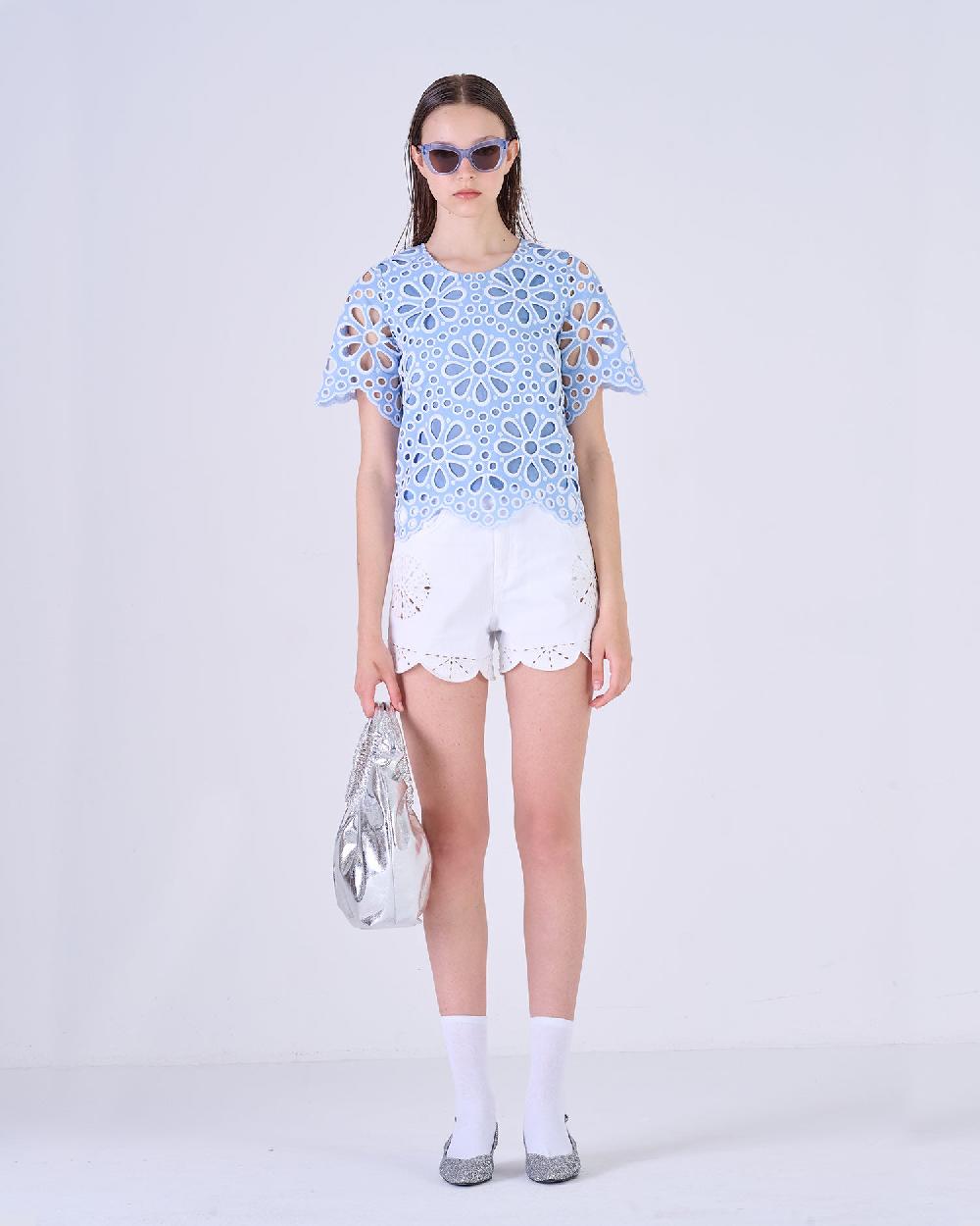Silvian Heach Blusa traforata a fiori Italia