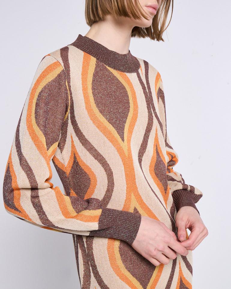 Silvian Heach Abito a fantasia in lurex Italy