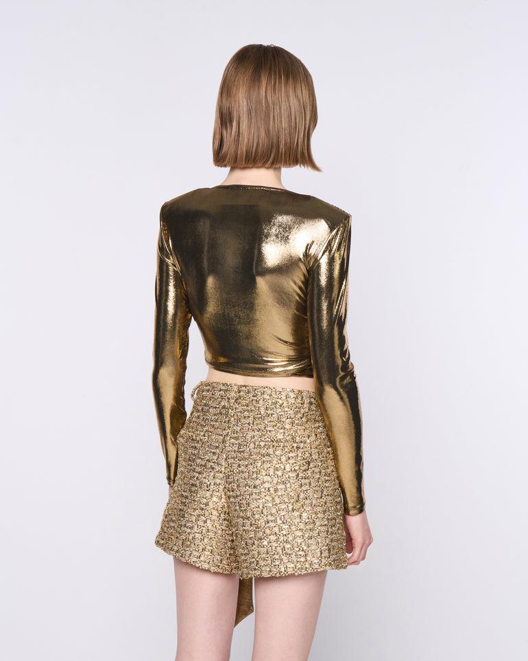 Silvian Heach Maglia crop con fiocco laterale Presa