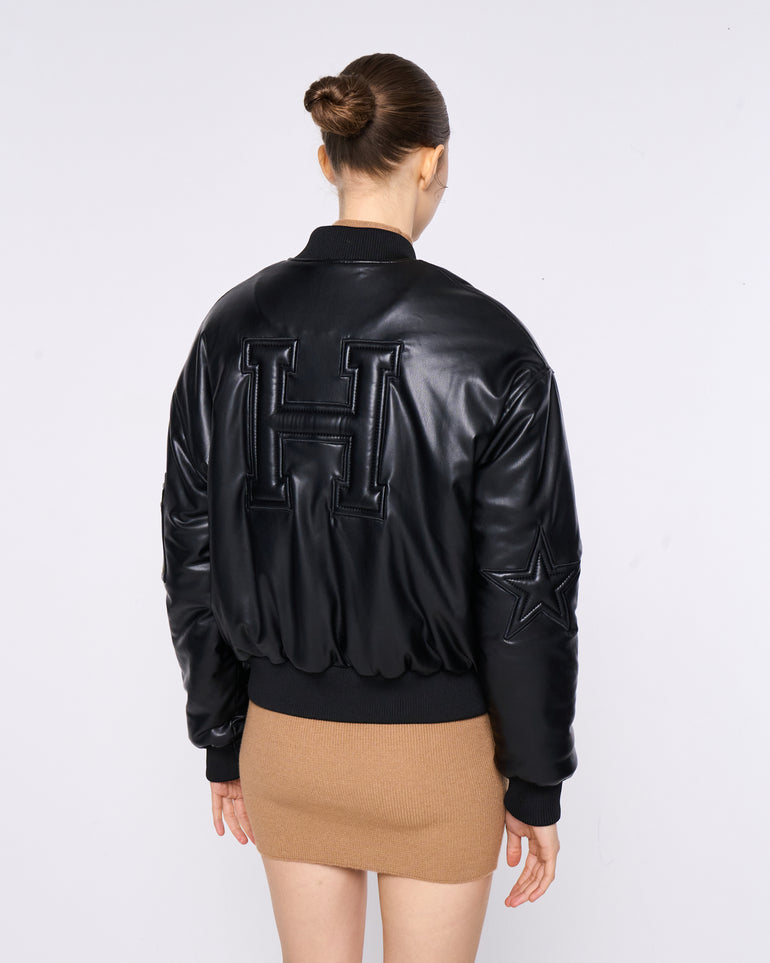 Silvian Heach Bomber in ecopelle Sottocosto