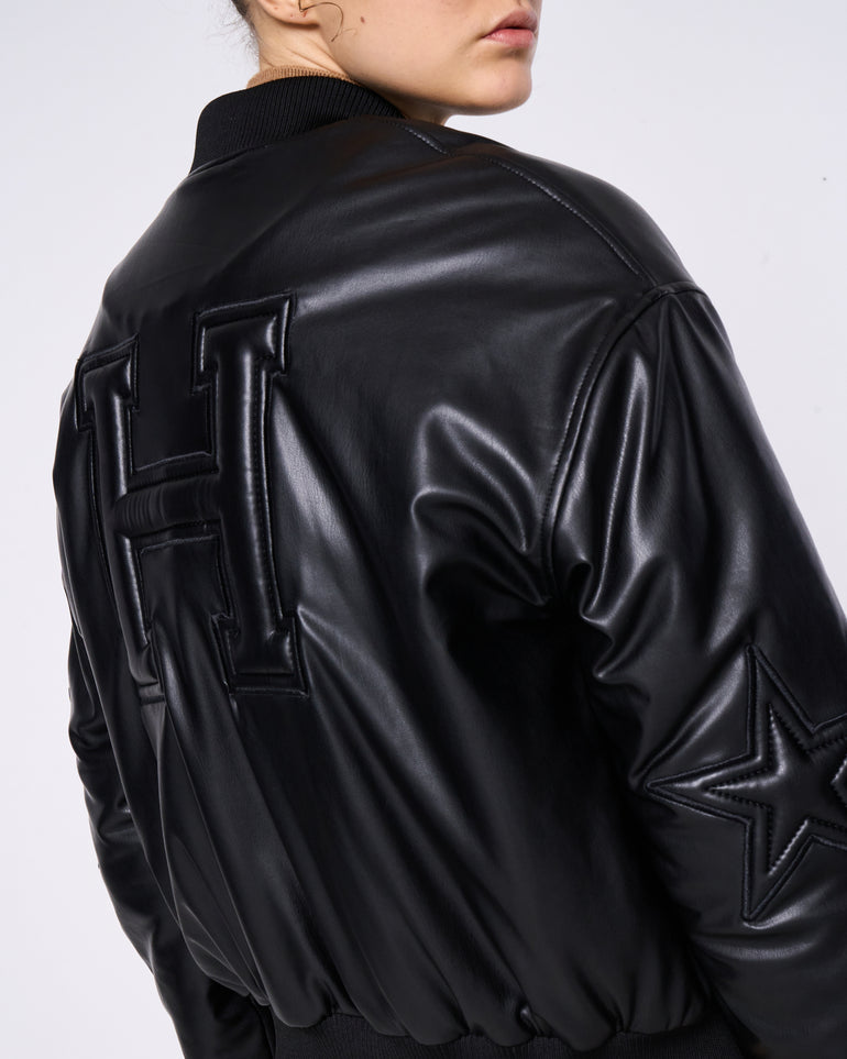 Silvian Heach Bomber in ecopelle Sottocosto