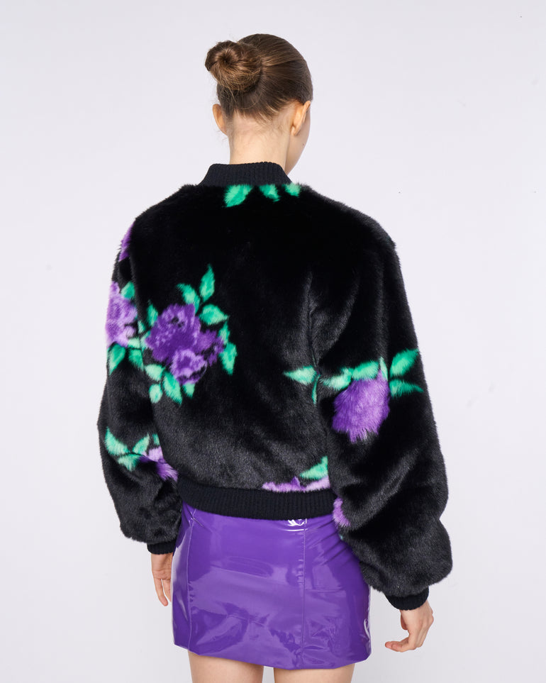 Silvian Heach Pelliccia ecologica a fiori Sconto
