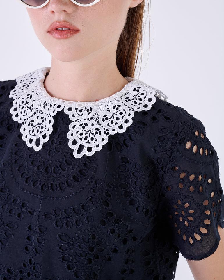 Silvian Heach Blusa in sangallo Prezzo Ridotto