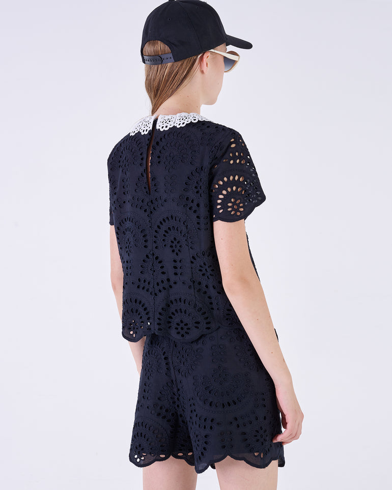 Silvian Heach Blusa in sangallo Prezzo Ridotto