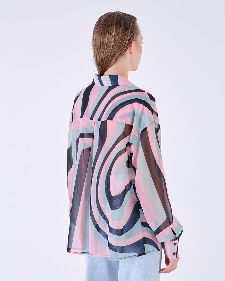 Silvian Heach Camicia semitrasparente multicolor Sconto
