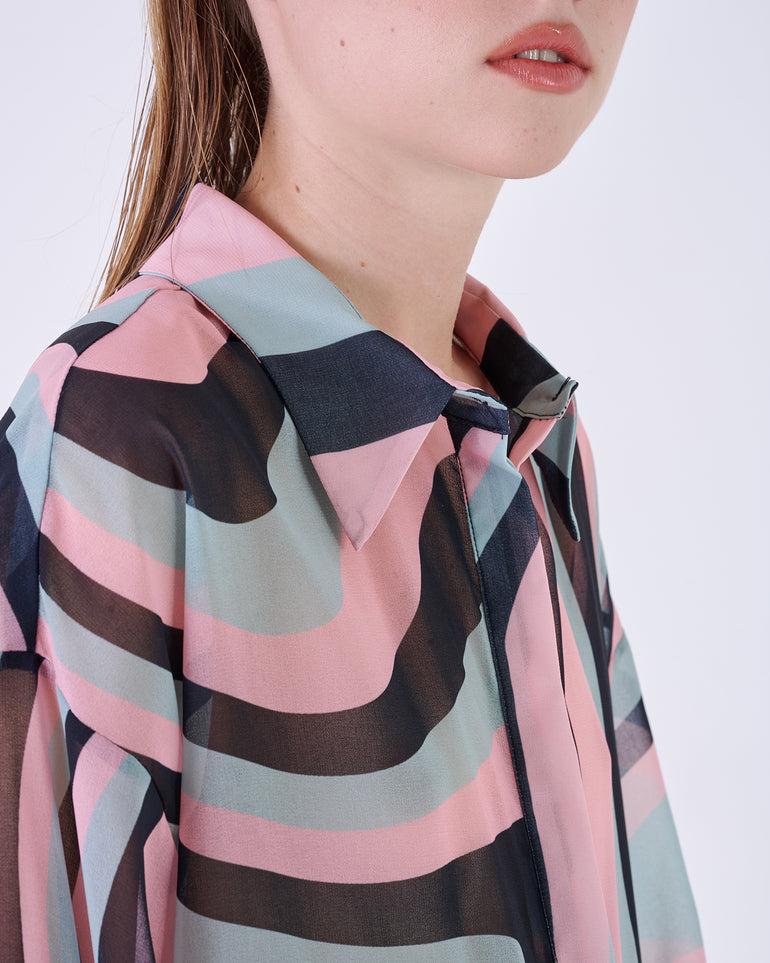 Silvian Heach Camicia semitrasparente multicolor Sconto