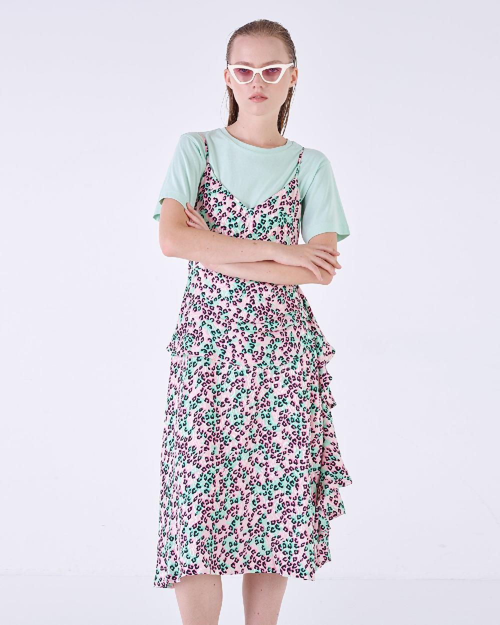 Silvian Heach Abito midi leopardato Saldi