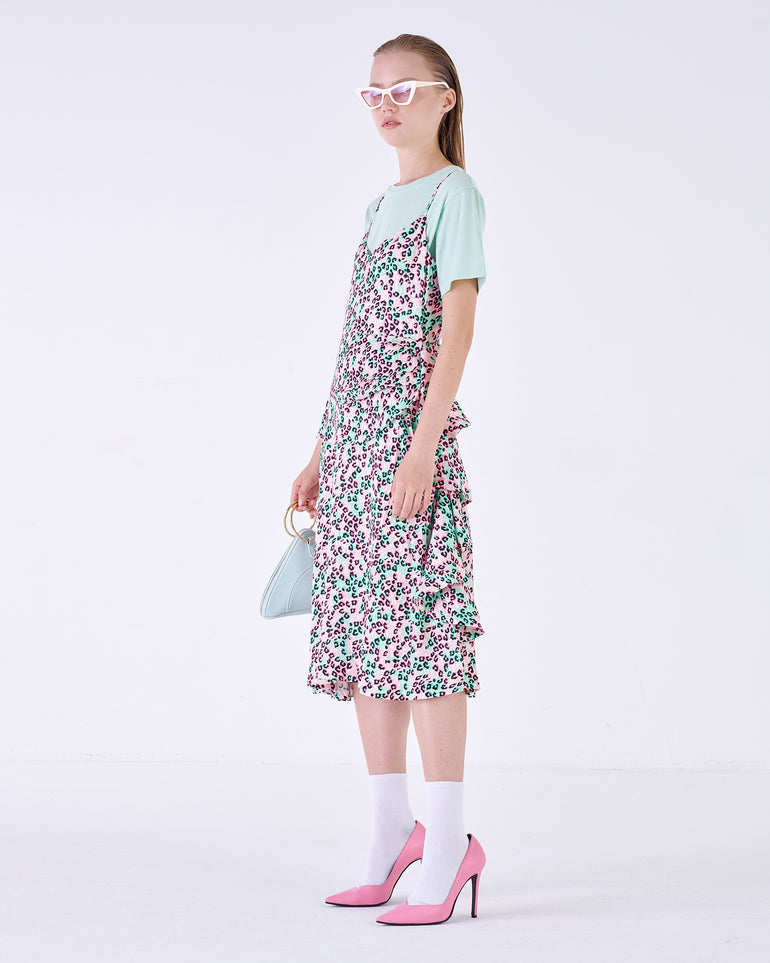 Silvian Heach Abito midi leopardato Saldi