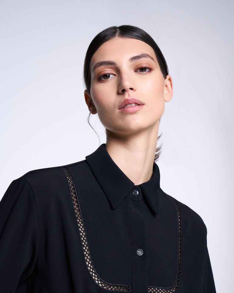 Silvian Heach Camicia con dettagli traforati Nuova