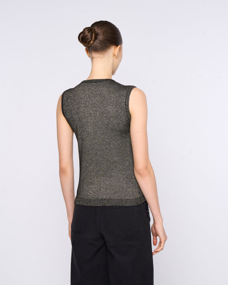 Silvian Heach Canotta in maglia di filo lamé Shopping Online