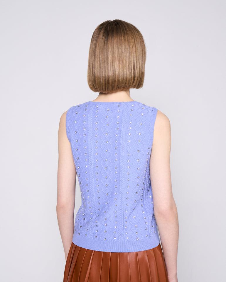 Silvian Heach Canotta con strass Prezzo Ridotto