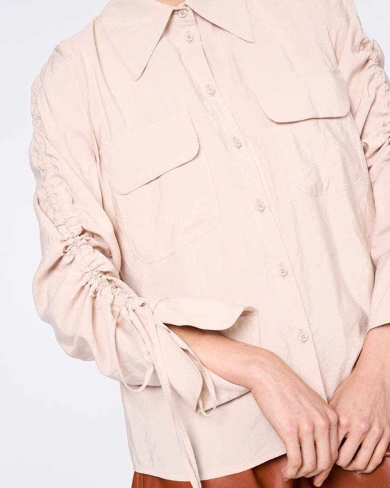 Silvian Heach Camicia con maniche arricciate Outlet