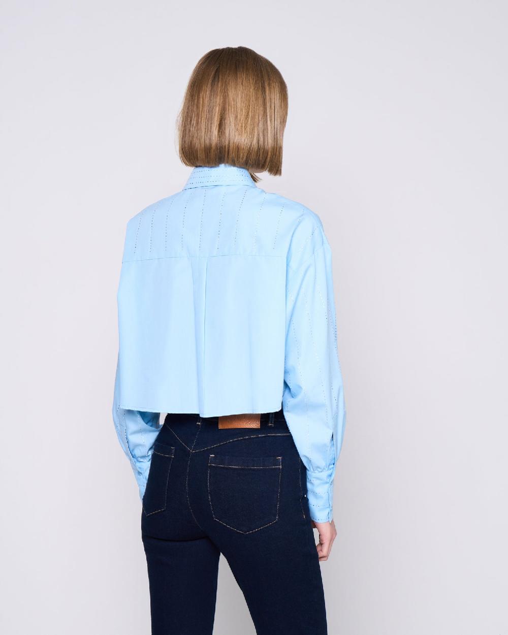 Silvian Heach Camicia crop con strass Offerte