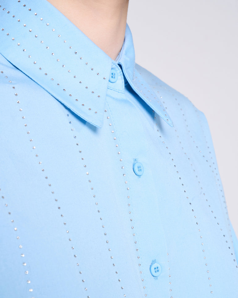 Silvian Heach Camicia crop con strass Offerte