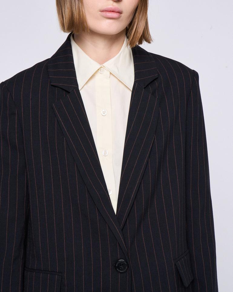 Silvian Heach Blazer monopetto gessato Trasporto libero internazionale
