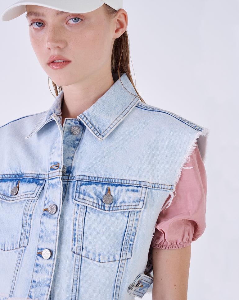 Silvian Heach Gilet in denim Vendita