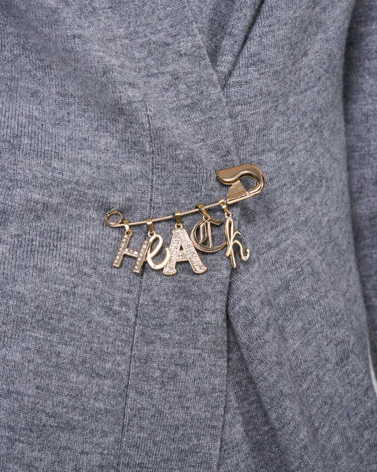 Silvian Heach Cardigan lungo con spilla Sconto