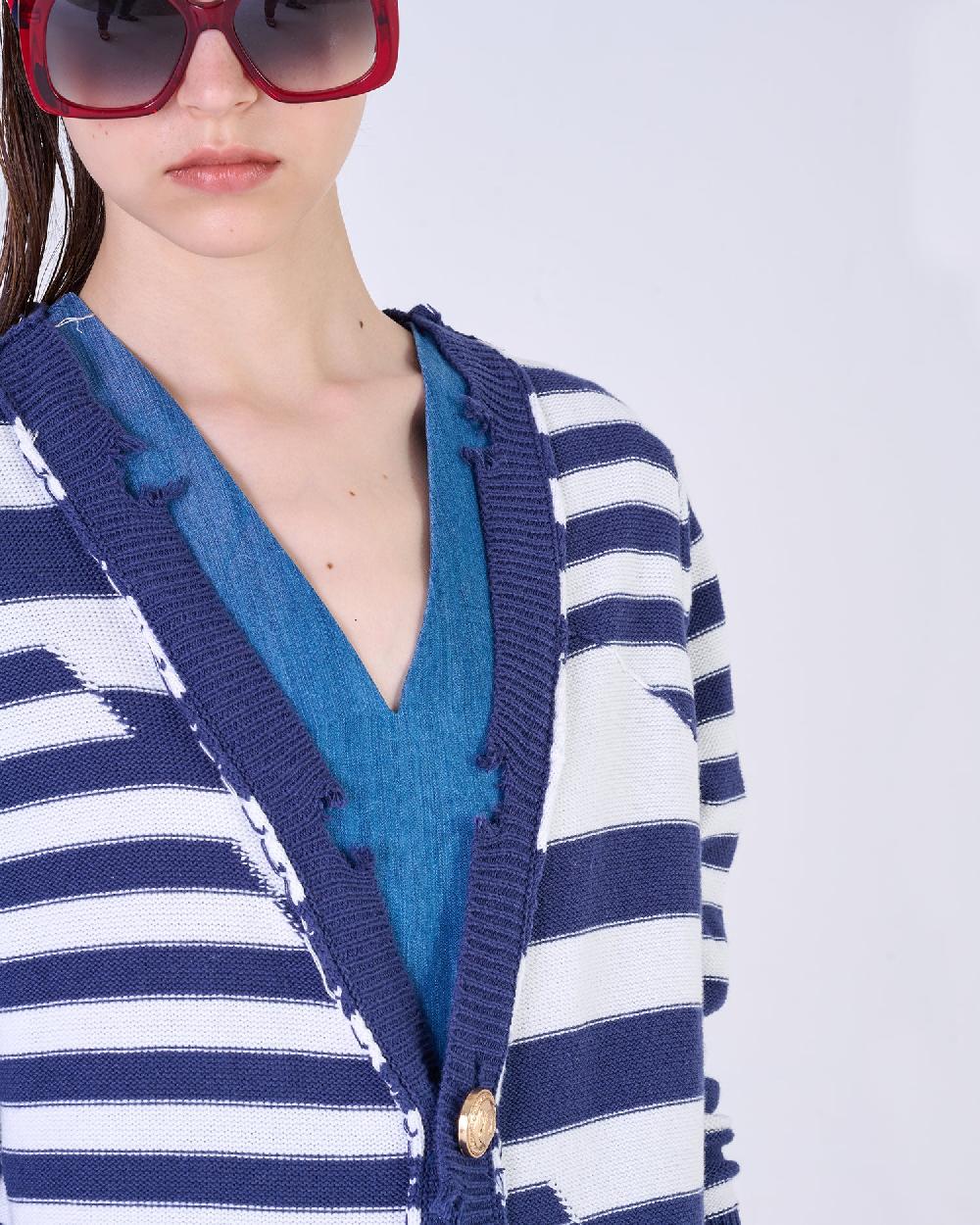 Silvian Heach Cardigan lungo a righe Soddisfazione Garantita