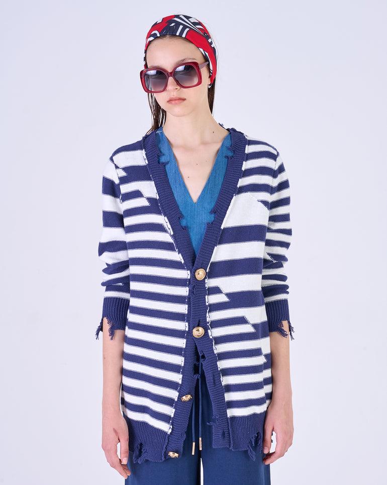 Silvian Heach Cardigan lungo a righe Soddisfazione Garantita