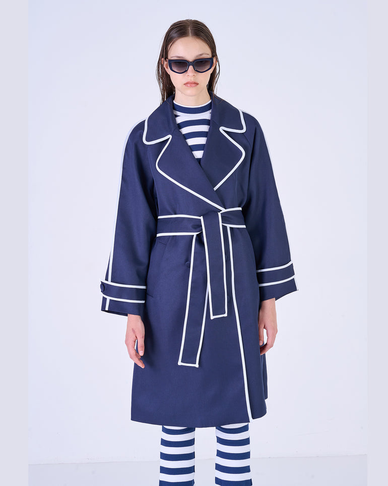 Silvian Heach Trench con bordi a contrasto Negozi Online