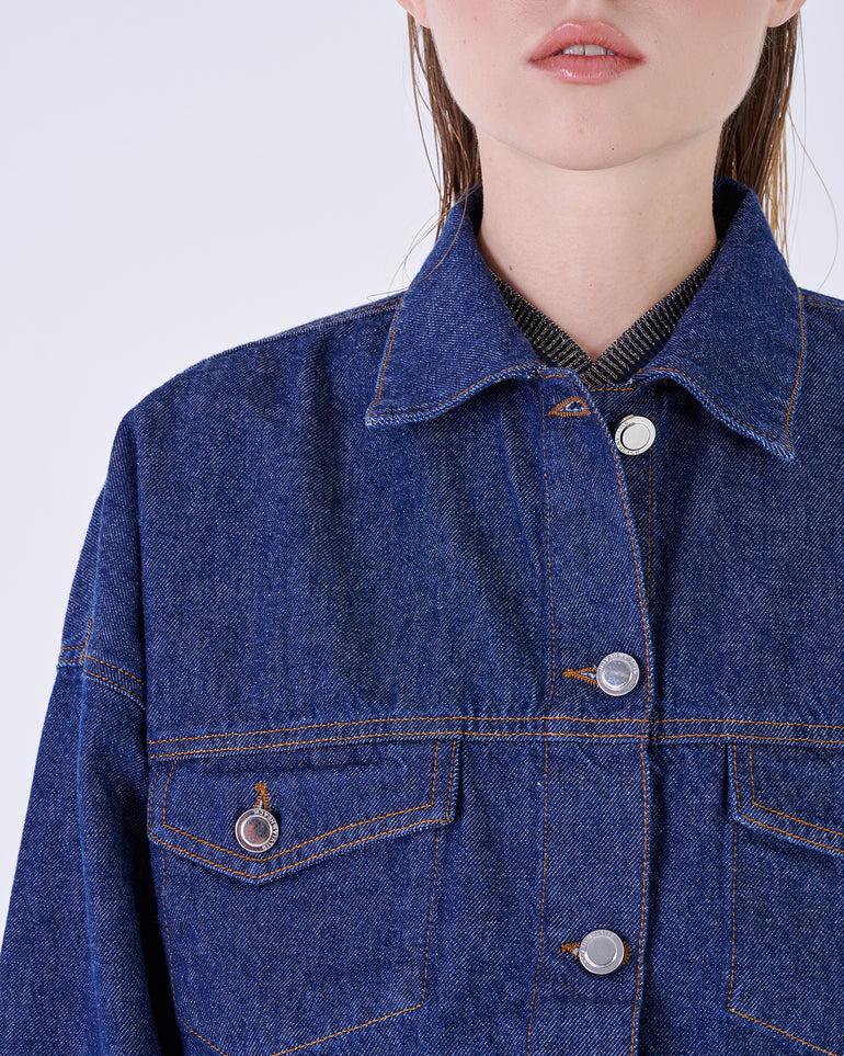 Silvian Heach Giacca cropped in denim Smaltimento dello stoccaggio
