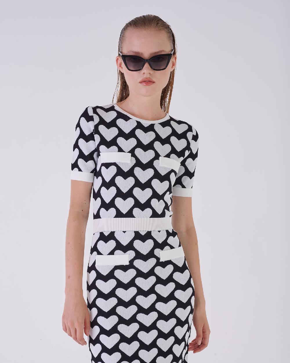 Silvian Heach Abito midi con cuori Moda