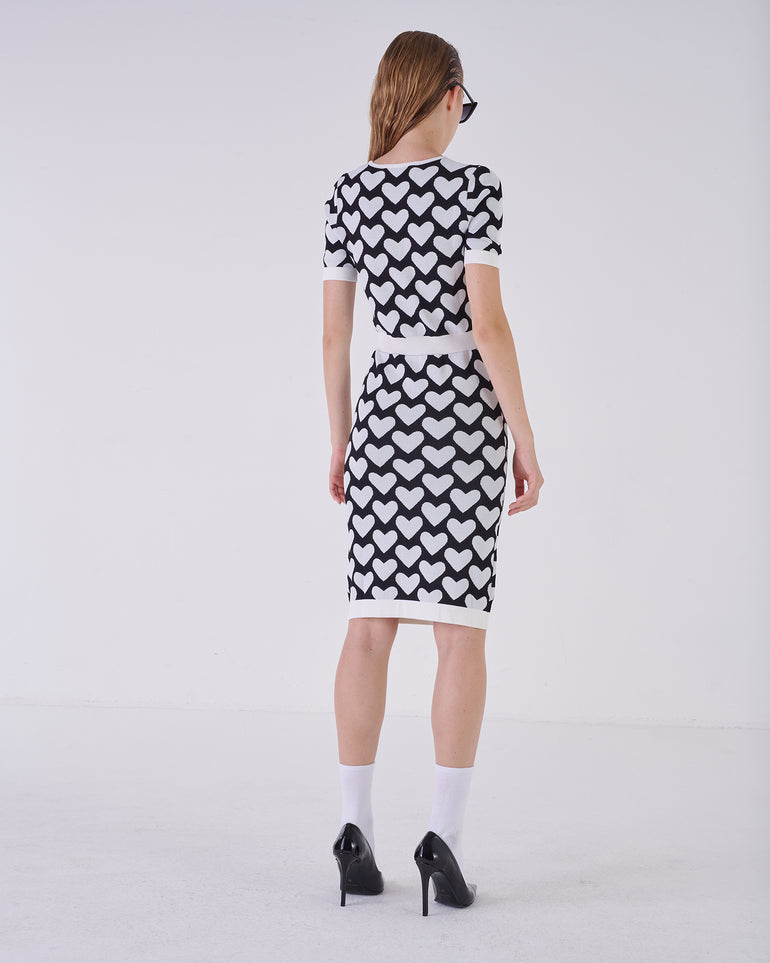 Silvian Heach Abito midi con cuori Moda